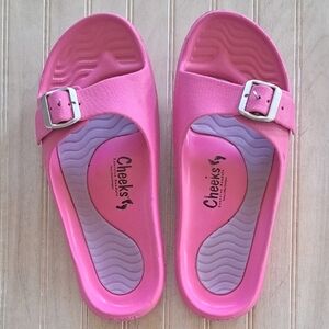 Cheeks Exercise by Tony Little Sandals Sport Recovery Comfort Slides Lightweight